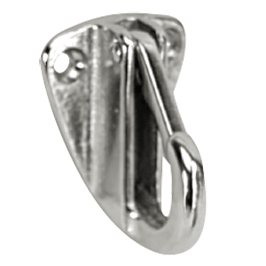 Whitecap Fender Hook - CP/Brass - 1-9/16" x 1-3/16" - Deckhand Marine Supply