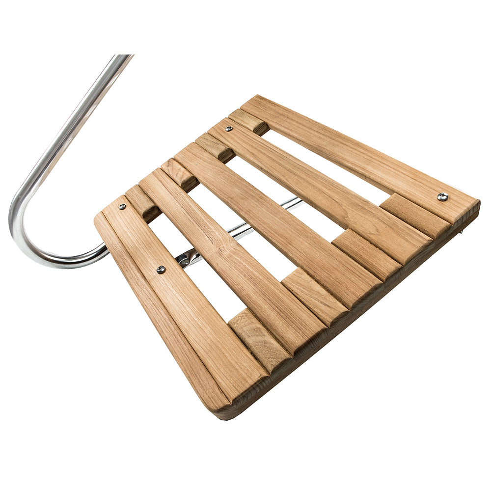 Whitecap Teak Swim Platform f/Outboard Motors - Deckhand Marine Supply