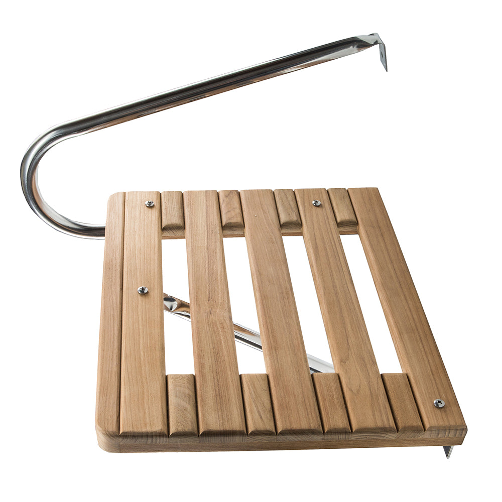 Whitecap Teak Swim Platform f/Outboard Motors - Deckhand Marine Supply