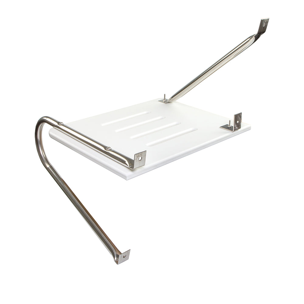 Whitecap White Poly Swim Platform f/Outboad Motors - Deckhand Marine Supply