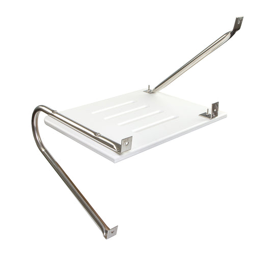 Whitecap White Poly Swim Platform f/Outboad Motors - Deckhand Marine Supply