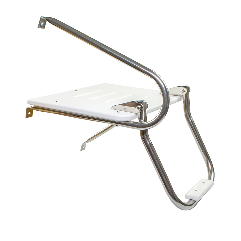 Whitecap White Poly Swim Platform w/Ladder f/Outboard Motors - Deckhand Marine Supply