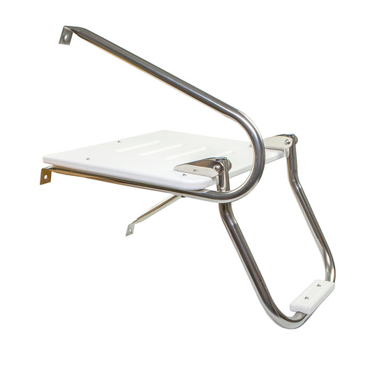 Whitecap White Poly Swim Platform w/Ladder f/Outboard Motors - Deckhand Marine Supply