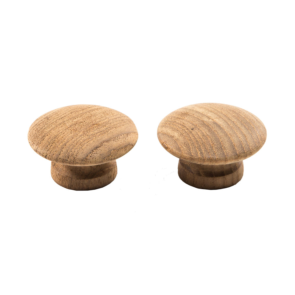 Whitecap Teak Round Drawer Knob - 2" - 2 Pack - Deckhand Marine Supply