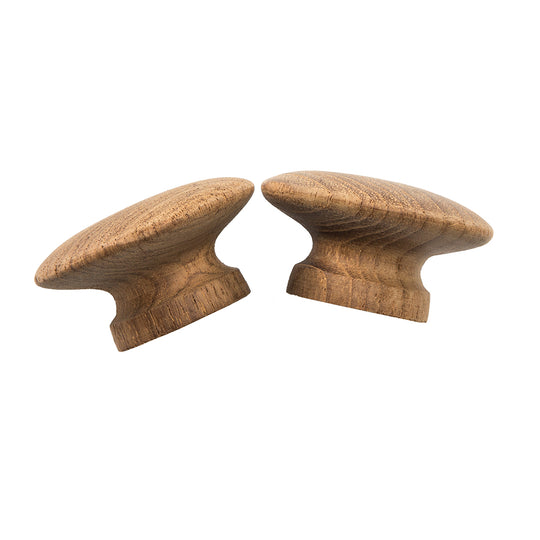 Whitecap Teak Round Drawer Knob - 2" - 2 Pack - Deckhand Marine Supply
