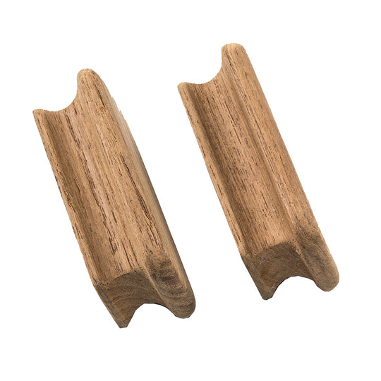 Whitecap Teak Rectangular Drawer Knob - 2-3/4"L - 2 Pack - Deckhand Marine Supply