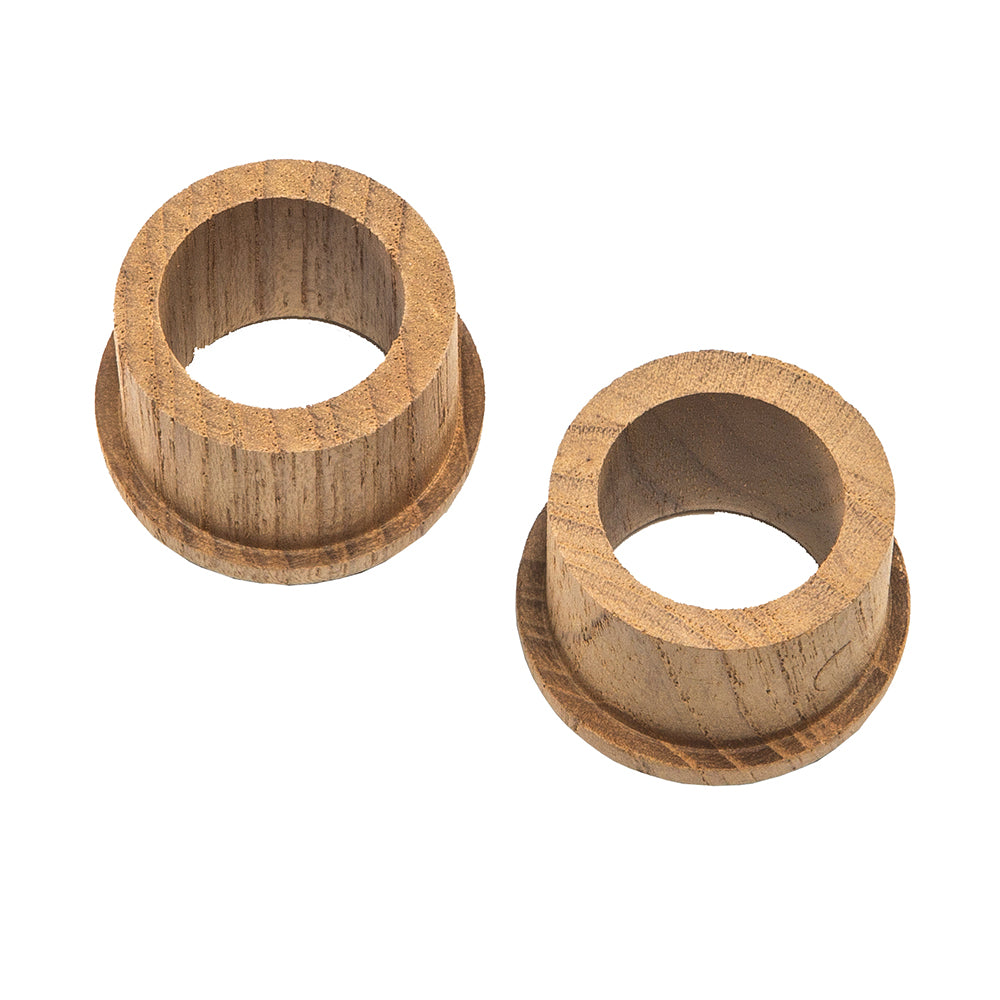 Whitecap Teak Finger Pull - 5/8" Barrel Length - 2 Pack - Deckhand Marine Supply