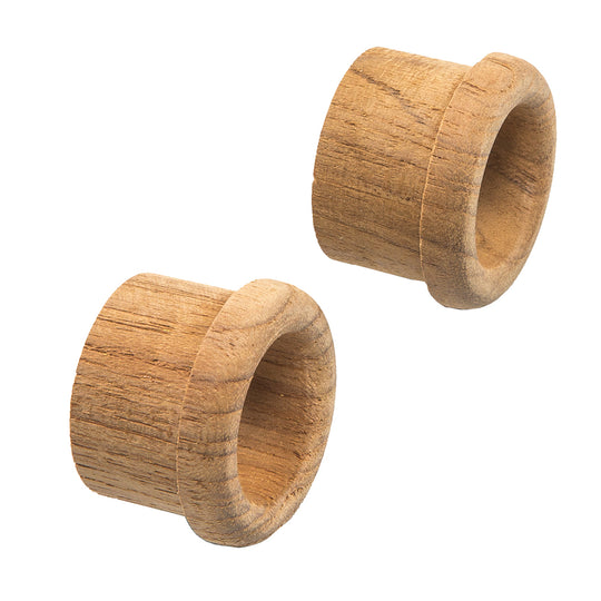 Whitecap Teak Finger Pull - 5/8" Barrel Length - 2 Pack - Deckhand Marine Supply