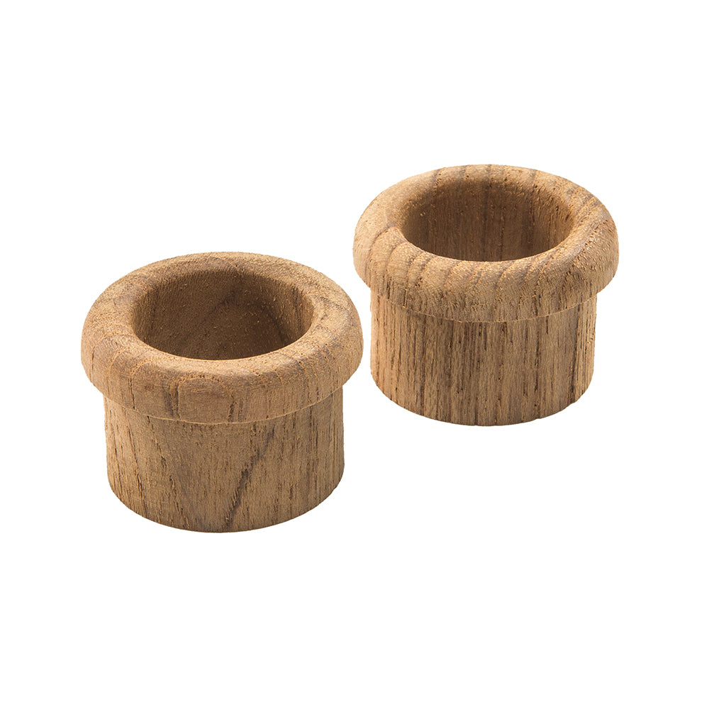 Whitecap Teak Finger Pull - 5/8" Barrel Length - 2 Pack - Deckhand Marine Supply