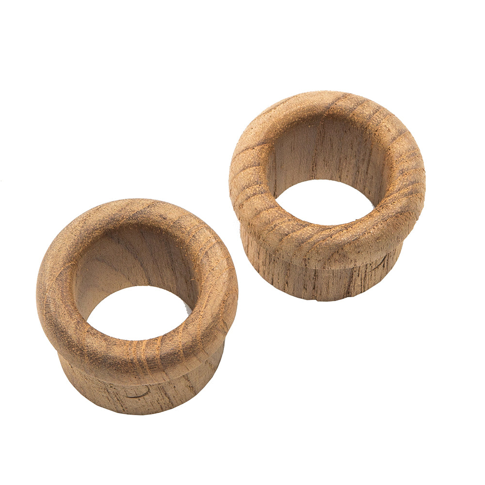Whitecap Teak Finger Pull - 5/8" Barrel Length - 2 Pack - Deckhand Marine Supply
