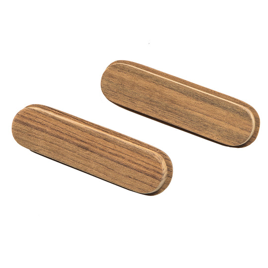 Whitecap Teak Oblong Drawer Pull - 4-1/16"L - 2 Pack - Deckhand Marine Supply