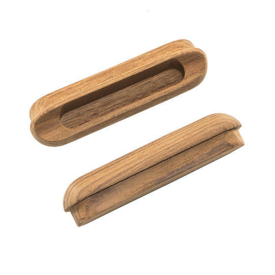 Whitecap Teak Oblong Drawer Pull - 4-1/16"L - 2 Pack - Deckhand Marine Supply