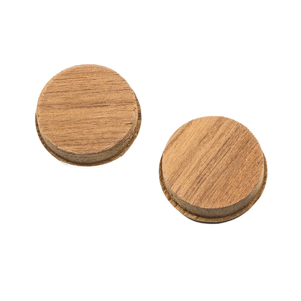 Whitecap Teak Round Drawer Pull - 1-3/8" Round - 2 Pack - Deckhand Marine Supply