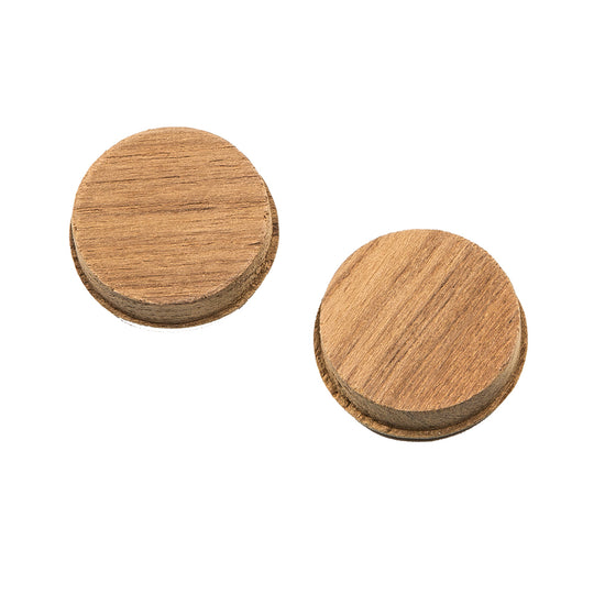 Whitecap Teak Round Drawer Pull - 1-3/8" Round - 2 Pack - Deckhand Marine Supply