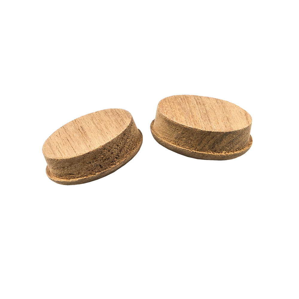 Whitecap Teak Round Drawer Pull - 1-3/8" Round - 2 Pack - Deckhand Marine Supply