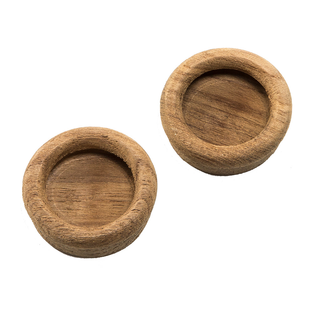 Whitecap Teak Round Drawer Pull - 1-3/8" Round - 2 Pack - Deckhand Marine Supply