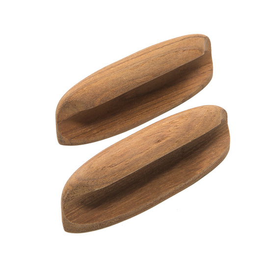 Whitecap Teak Oval Drawer Pull - 4"L - 2 Pack - Deckhand Marine Supply