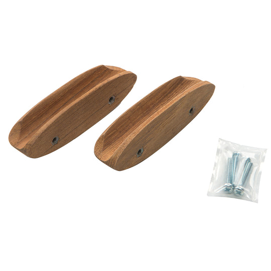 Whitecap Teak Oval Drawer Pull - 4"L - 2 Pack - Deckhand Marine Supply