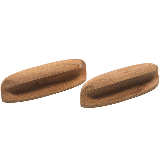 Whitecap Teak Oval Drawer Pull - 4"L - 2 Pack - Deckhand Marine Supply