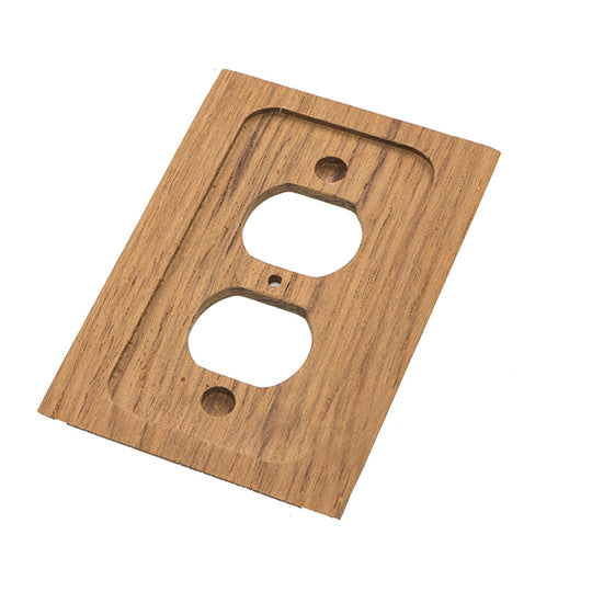 Whitecap Teak Outlet Cover/Receptacle Plate - Deckhand Marine Supply