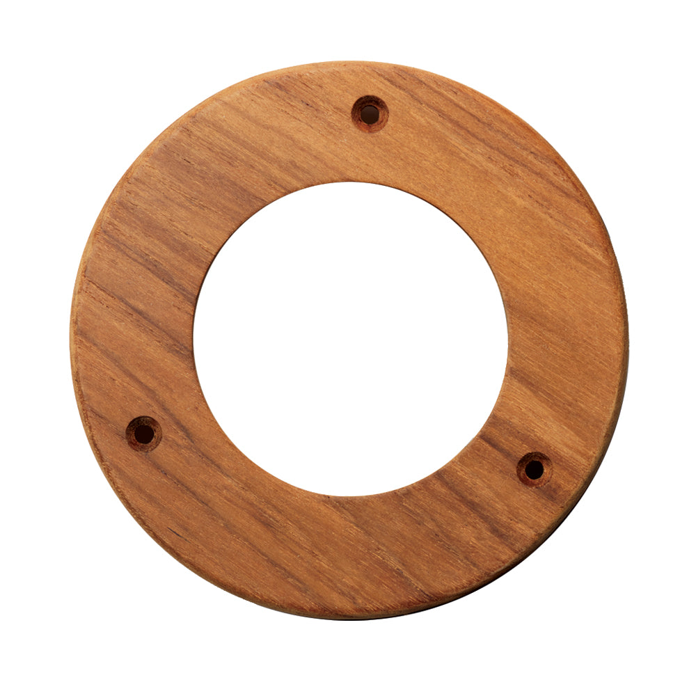 Whitecap Teak Trim Ring - 4" Inner Diameter Opening - Deckhand Marine Supply