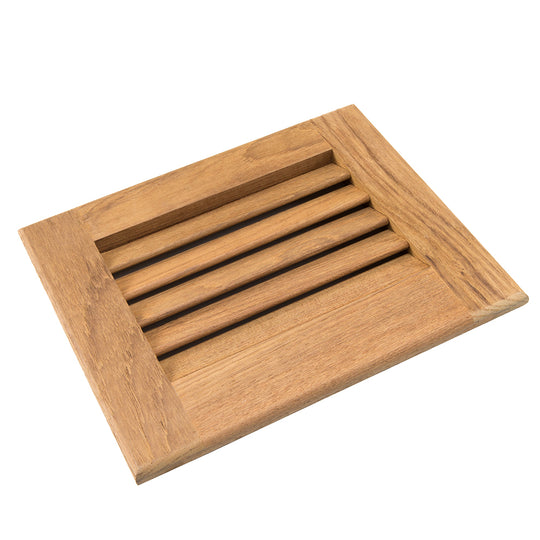 Whitecap Teak Louvered Insert - 7-1/2" x 9-1/8" x 3/4" - Deckhand Marine Supply
