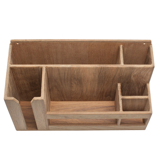 Whitecap Teak Dish/Cup/Utensil Holder - Deckhand Marine Supply