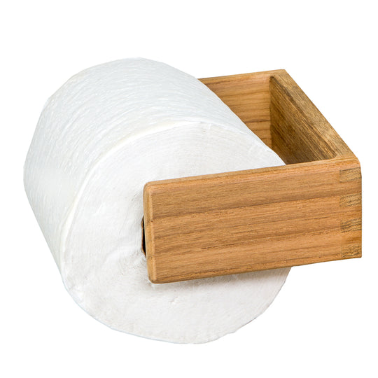 Whitecap Teak Toilet Tissue Rack - Deckhand Marine Supply
