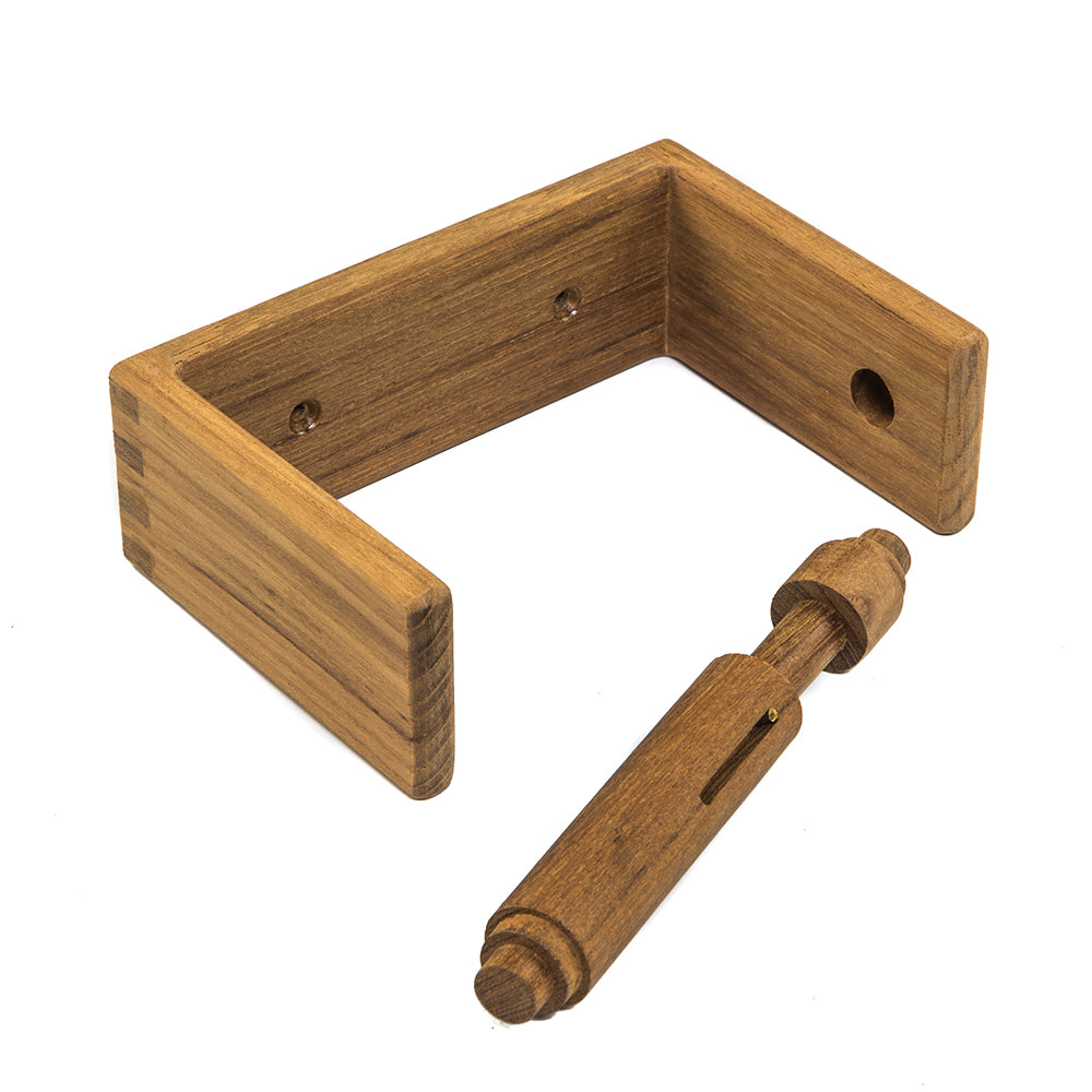 Whitecap Teak Toilet Tissue Rack - Deckhand Marine Supply
