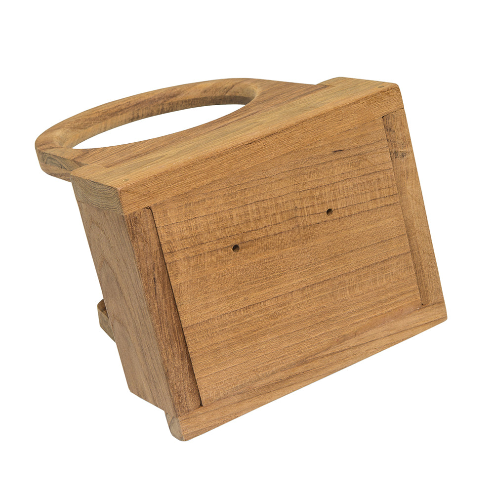 Whitecap Teak Folding Insulated Drink Holder - Deckhand Marine Supply