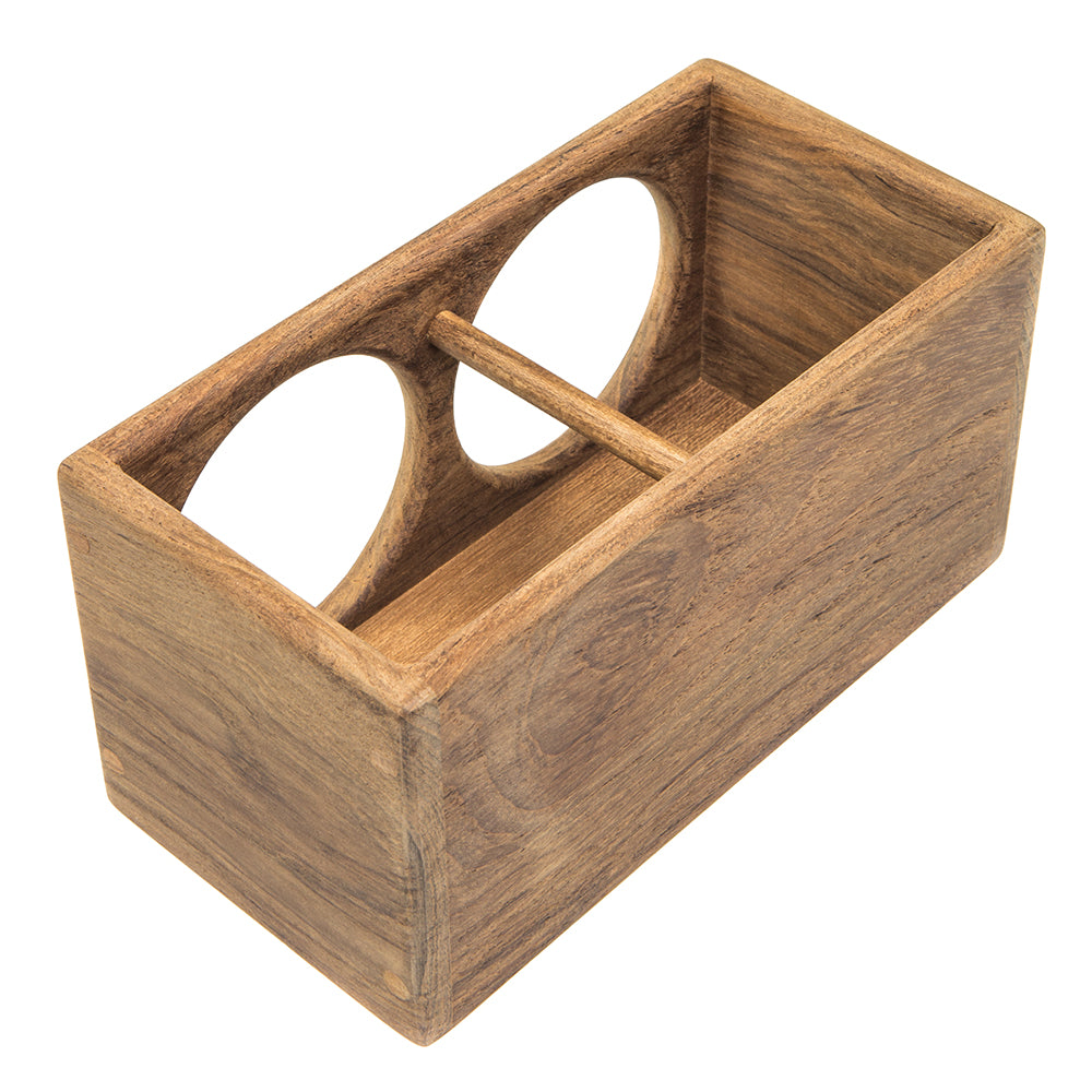 Whitecap Teak 2-Drink Rack - Deckhand Marine Supply