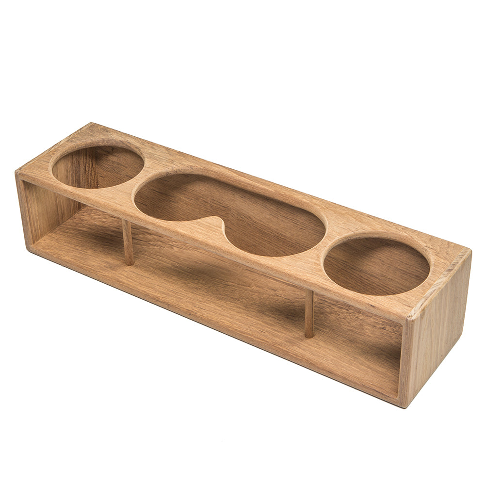 Whitecap Teak Four Insulated Drink/Binocular Rack - Deckhand Marine Supply
