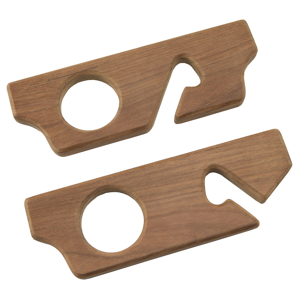 Whitecap Teak Two-Rod Storage Rack - Pair - Deckhand Marine Supply