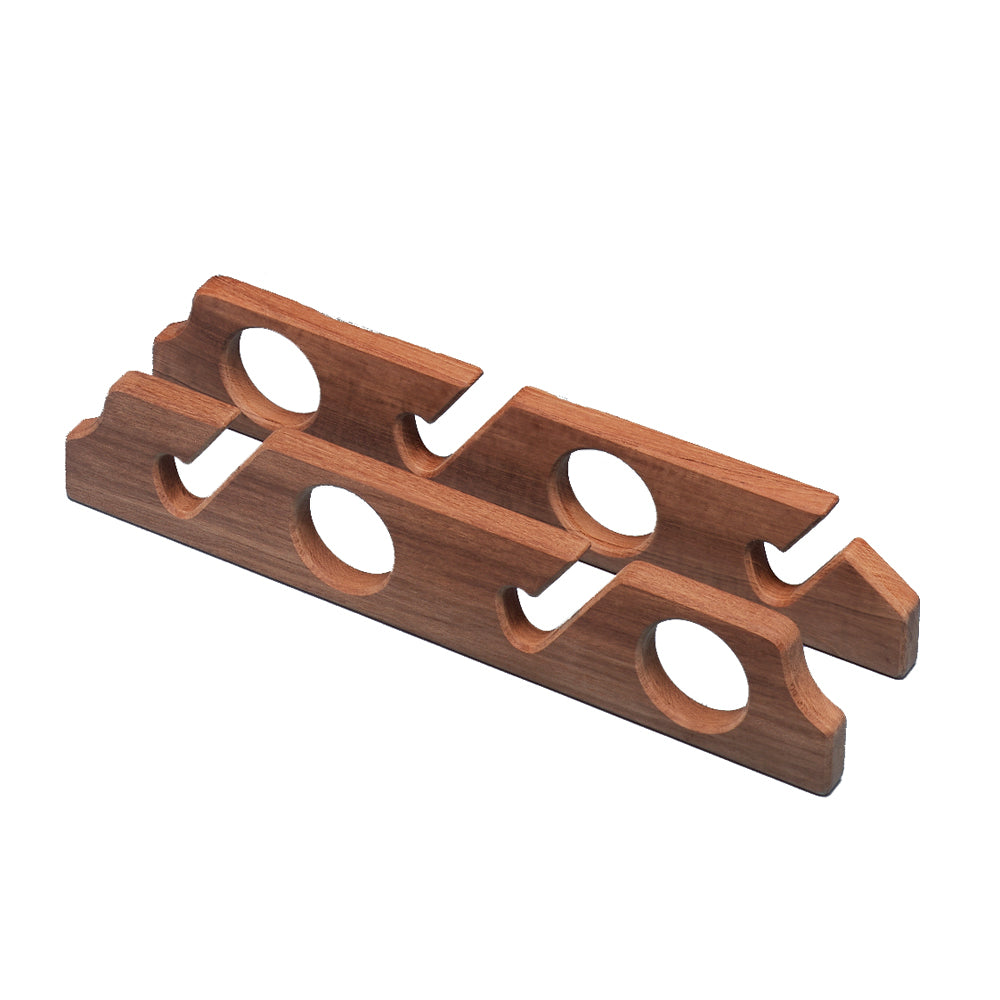 Whitecap Teak Four-Rod Storage Rack - Pair - Deckhand Marine Supply