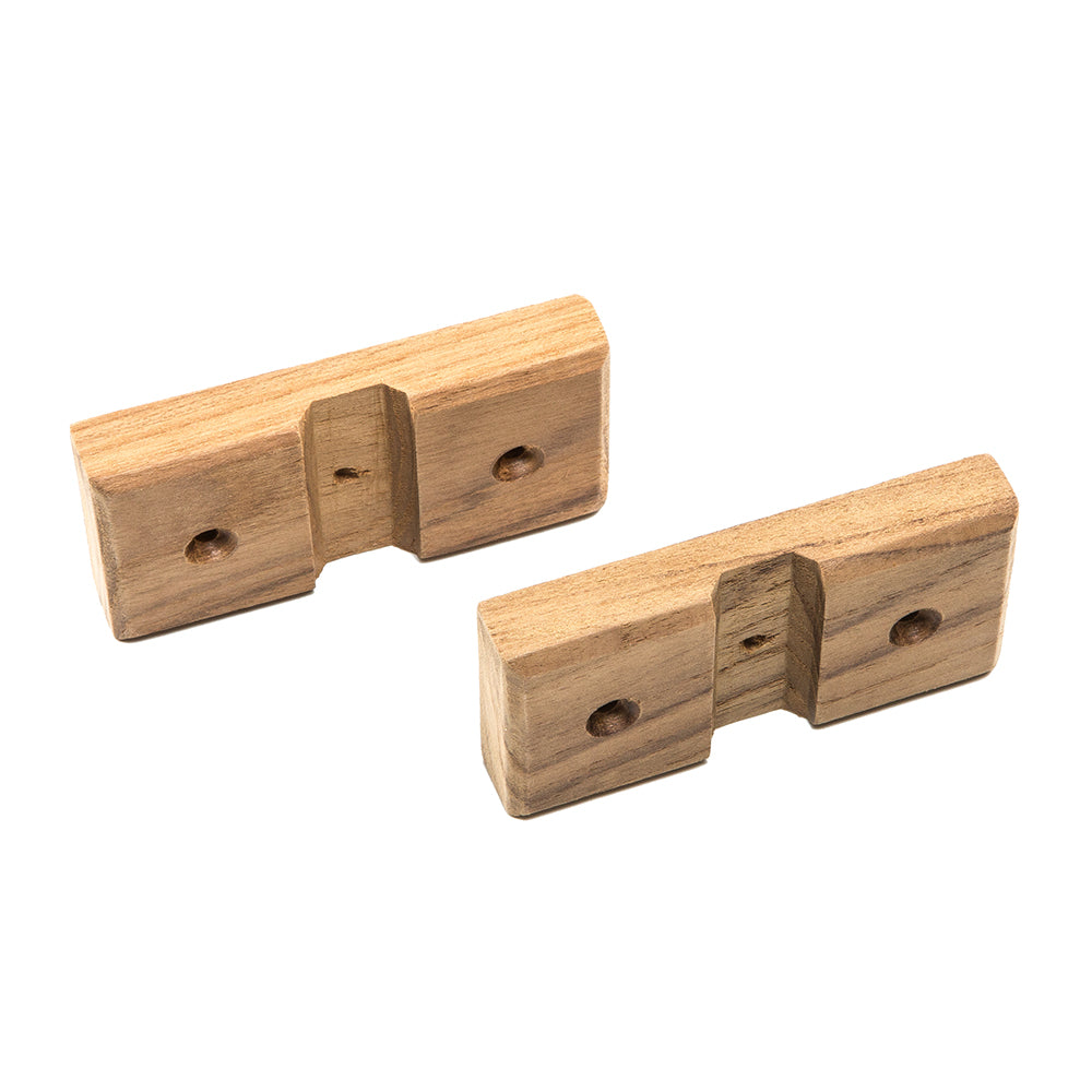Whitecap Teak Rod Storage Rack Mounting Brackets - Pair - Deckhand Marine Supply