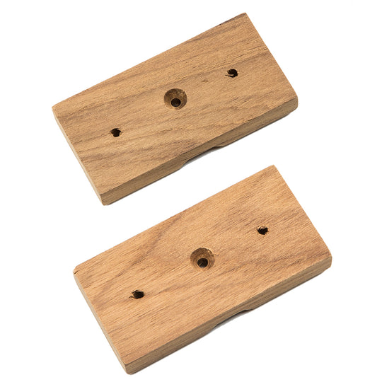 Whitecap Teak Rod Storage Rack Mounting Brackets - Pair - Deckhand Marine Supply