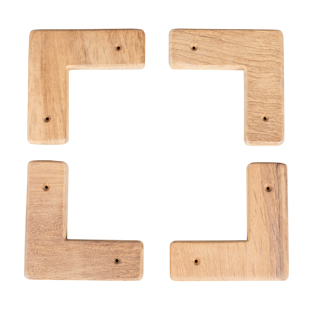 Whitecap Teak Cooler/Box Chocks - 4 Pack - Deckhand Marine Supply