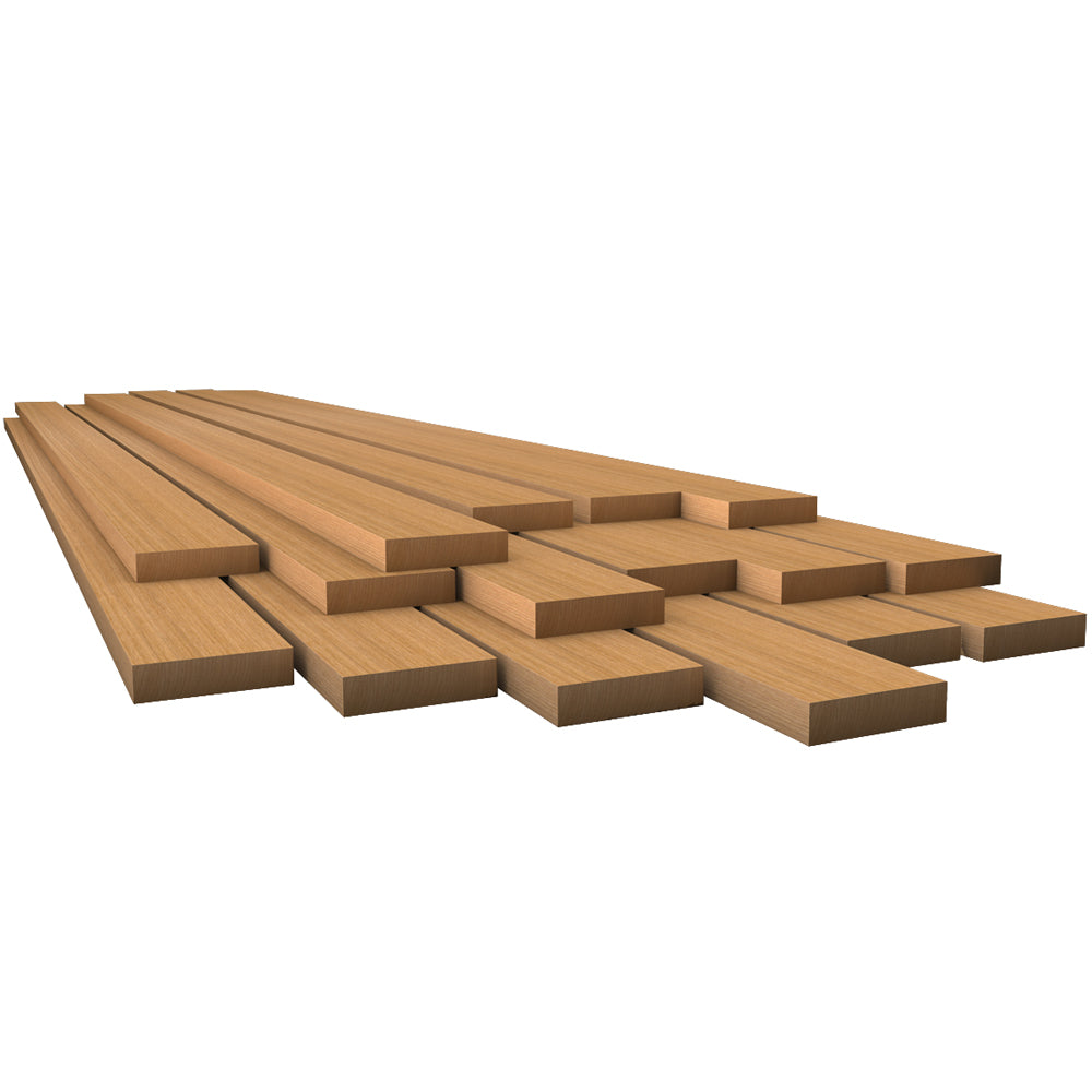 Whitecap Teak Lumber - 1/2" x 1-3/4" x 36" - Deckhand Marine Supply