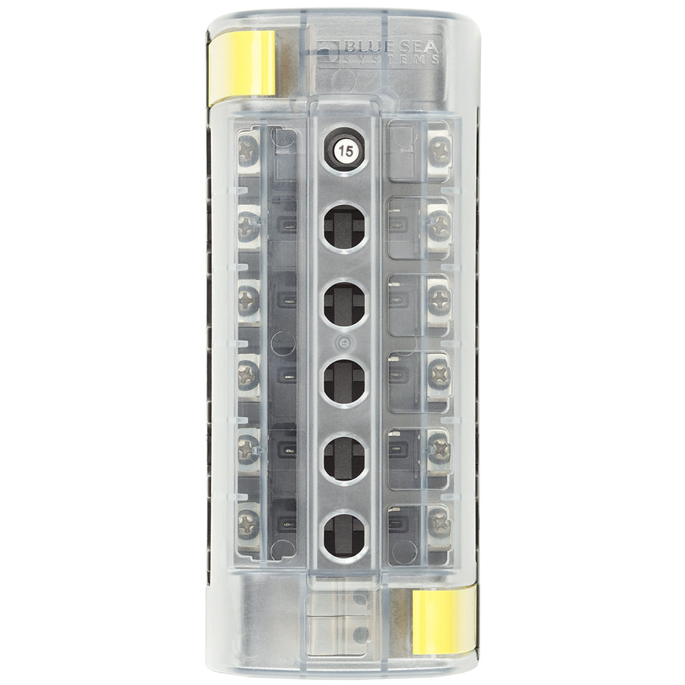 Blue Sea 5050 ST CLB Circuit Breaker Block - 6 Position - Deckhand Marine Supply