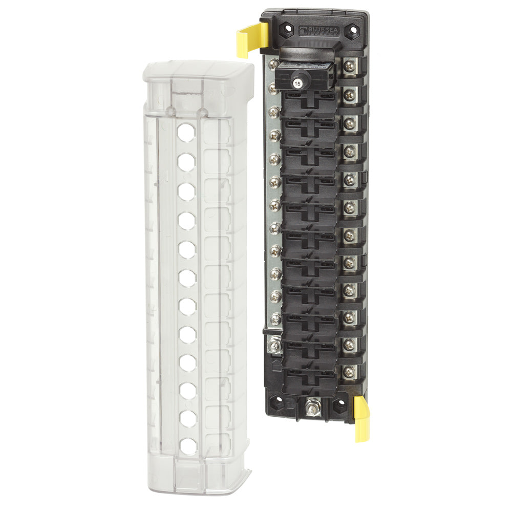 Blue Sea 5054 ST CLB Circuit Breaker Block - 12 Position w/Negative Bus - Deckhand Marine Supply