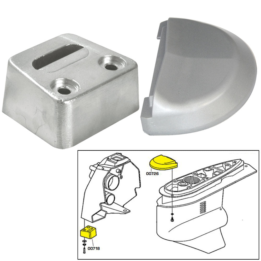 Tecnoseal Anode Kit w/Hardware - Volvo SX - Zinc - Deckhand Marine Supply