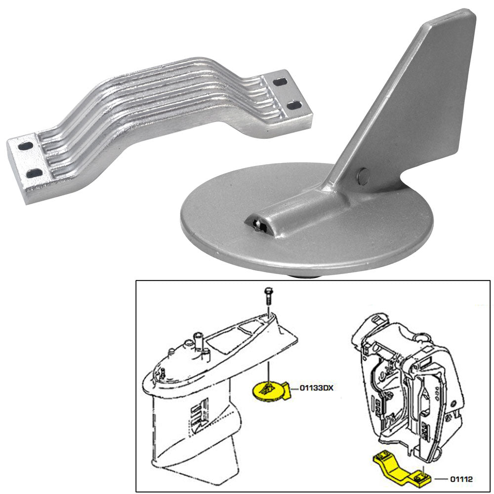 Tecnoseal Anode Kit w/Hardware - Yamaha 150-200HP - Zinc - Deckhand Marine Supply