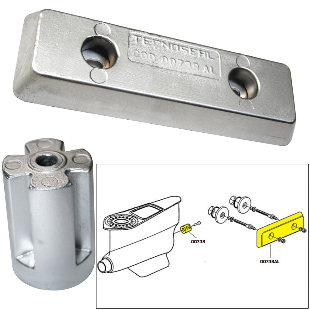 Tecnoseal Anode Kit - Volvo IPS - Zinc/Aluminum - Deckhand Marine Supply