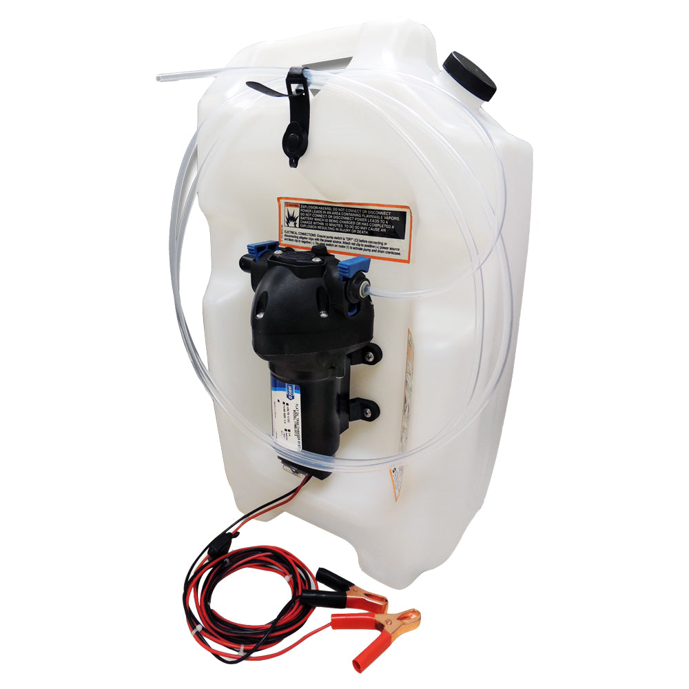Jabsco Flat Tank Oil Changer System - 3-1/2 Gallon Tank - 12V - Deckhand Marine Supply