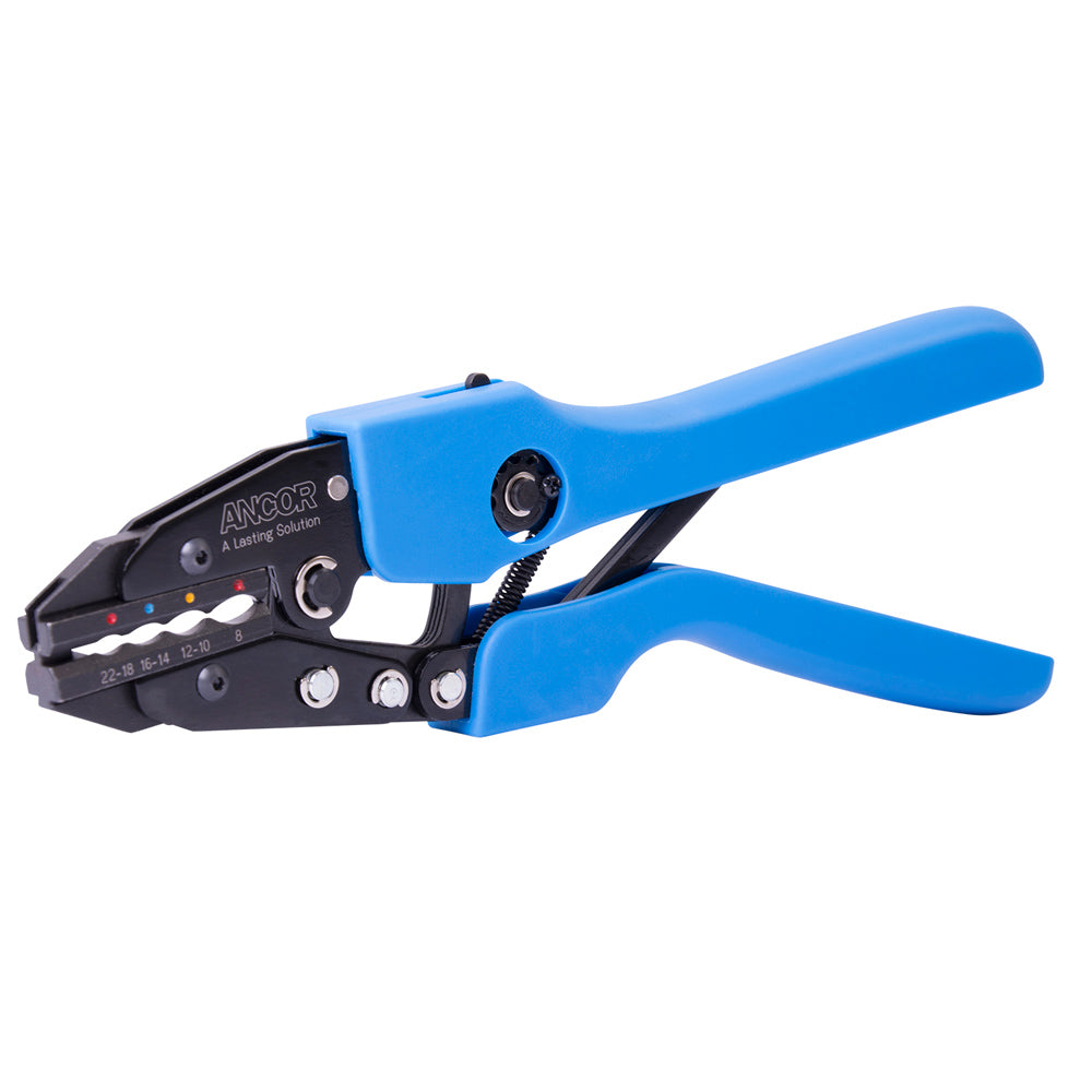 Ancor Single Crimp Ratchet Tool f/22-8 AWG Heatshrink, Vinyl & Nylon Insulated Terminals & Connectors - Deckhand Marine Supply