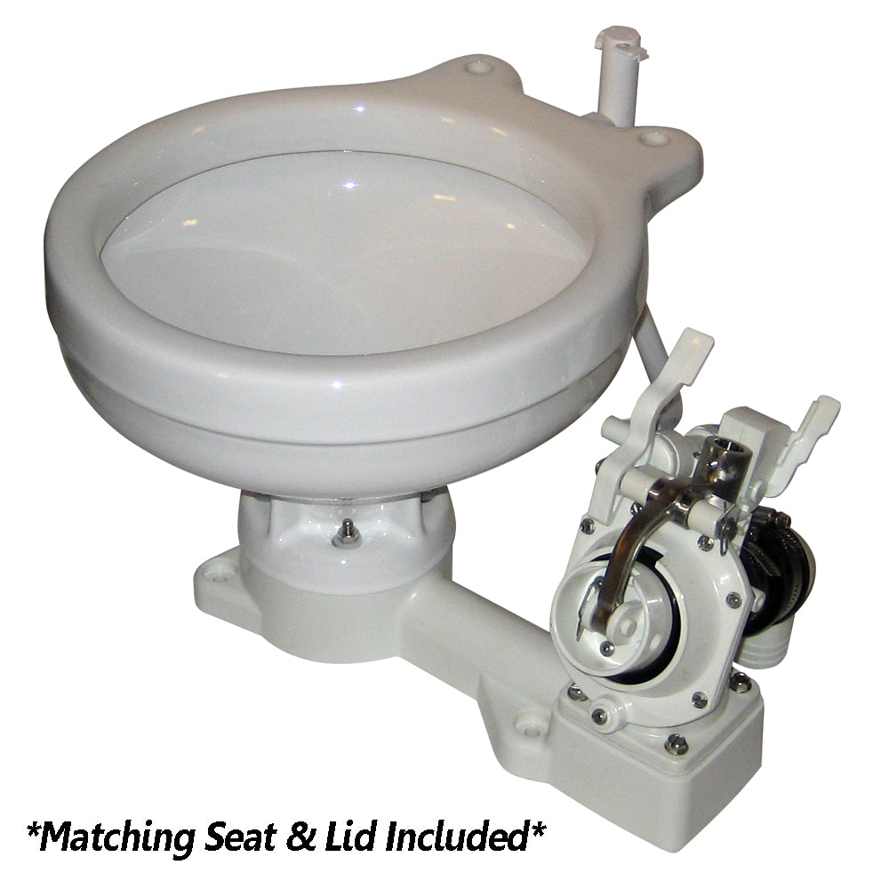 Raritan Fresh Head - Fresh Water Flush - Manual - Marine Size - Right Hand Operation - Deckhand Marine Supply