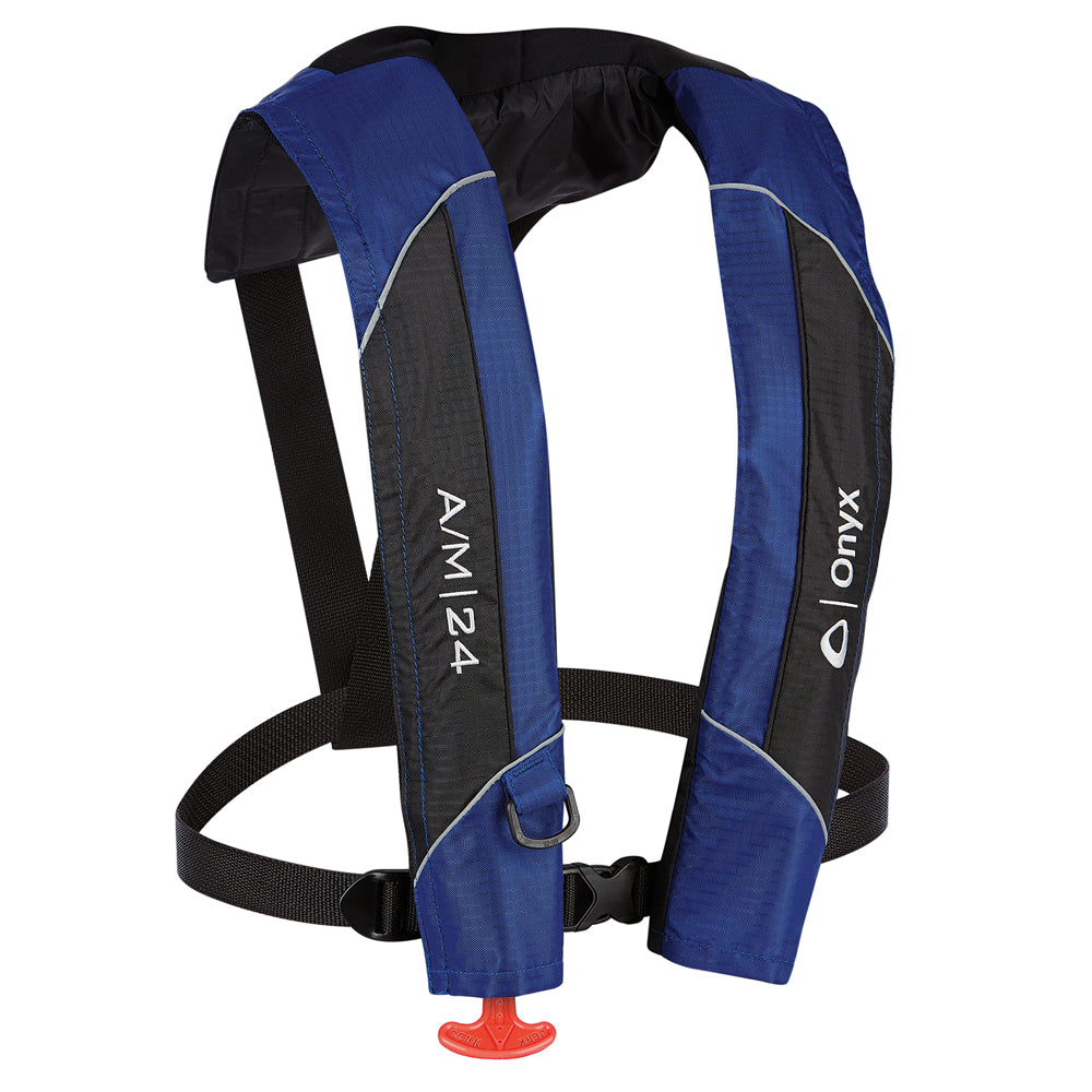 Onyx A/M-24 Automatic/Manual Inflatable PFD Life Jacket - Blue - Deckhand Marine Supply