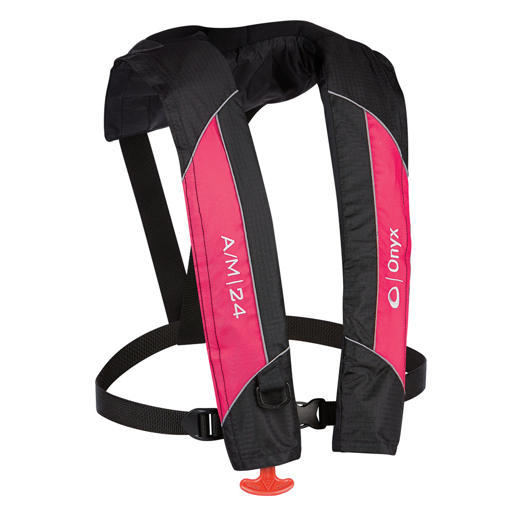 Onyx A/M-24 Automatic/Manual Inflatable PFD Life Jacket - Pink - Deckhand Marine Supply
