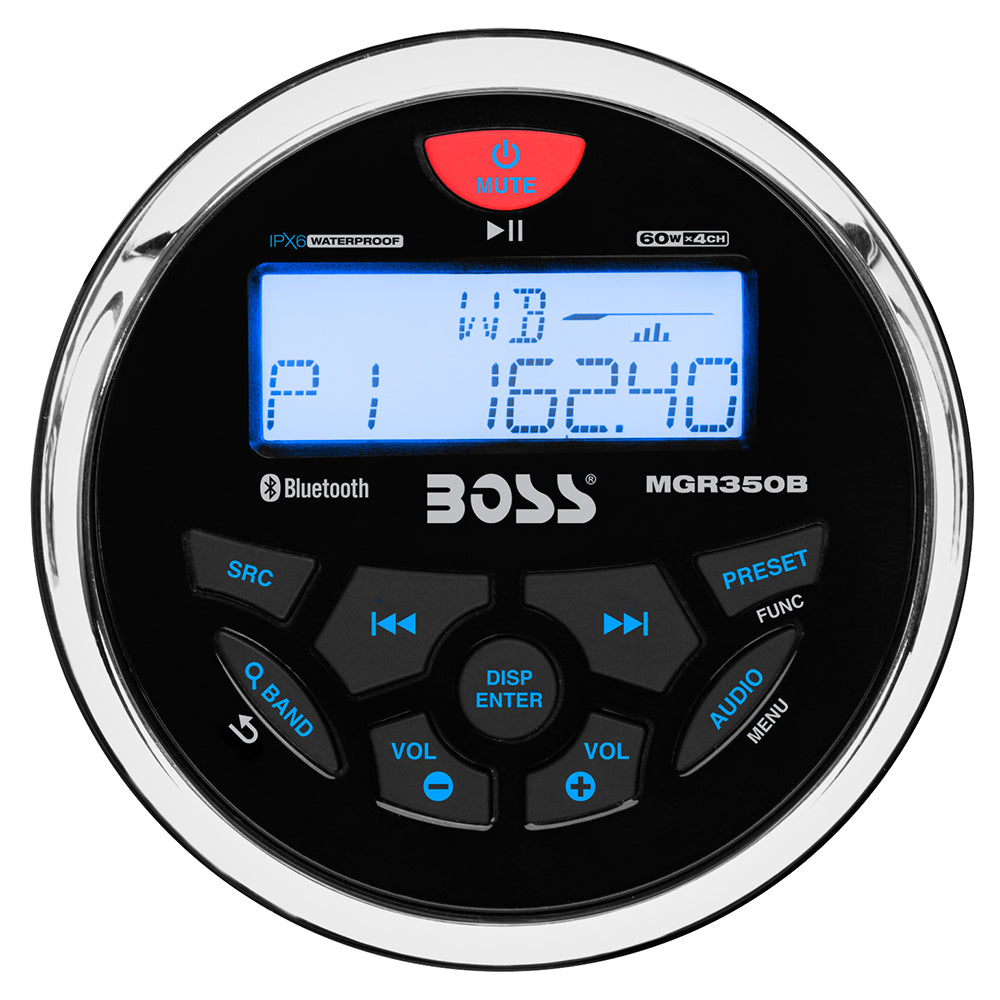 Boss Audio MGR350B Marine Stereo w/AM/FM/BT/USB - Deckhand Marine Supply