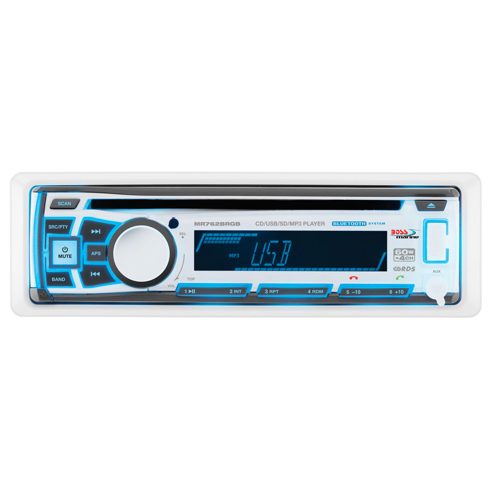 Boss Audio MR762BRGB Marine Stereo w/AM/FM/CD/BT/USB - Deckhand Marine Supply